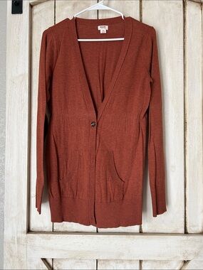 Mossimo Supply Co. Rust Longline Cardigan